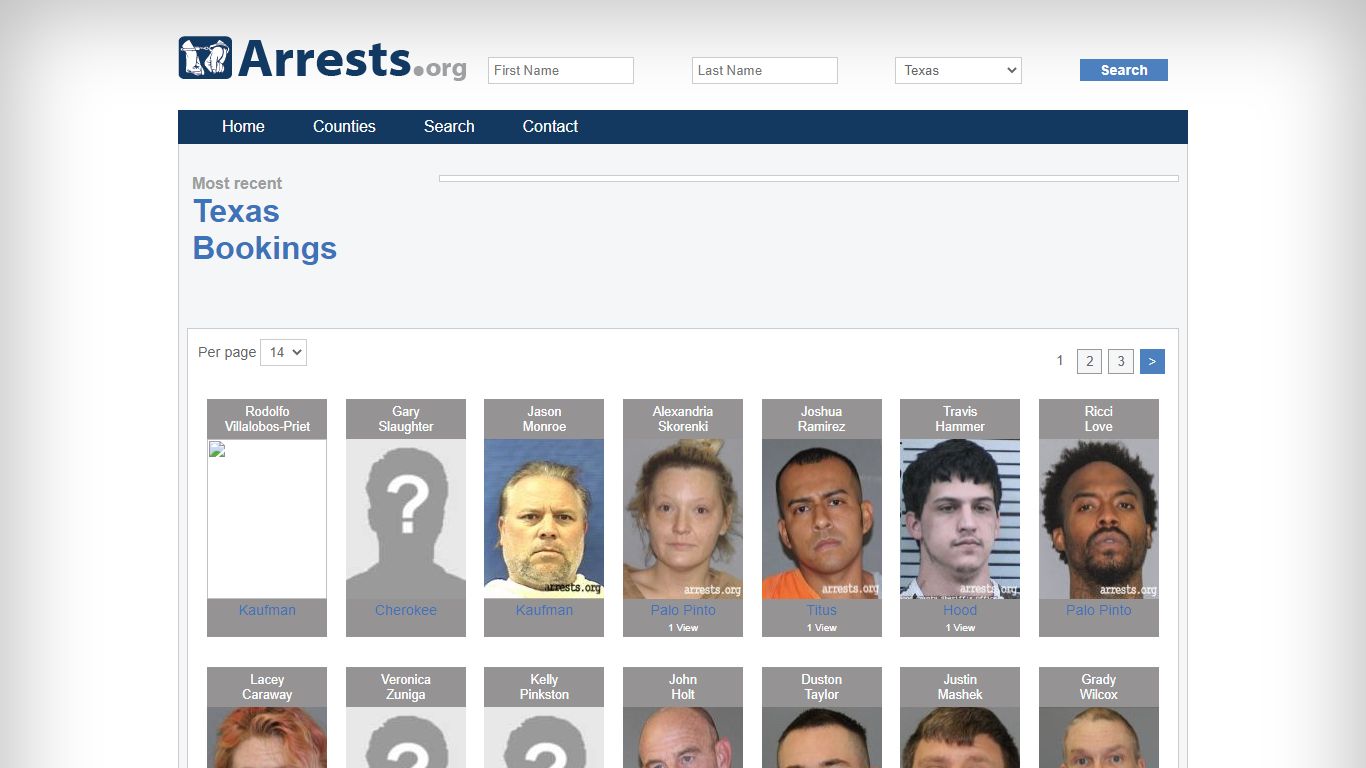 Texas Arrests and Inmate Search
